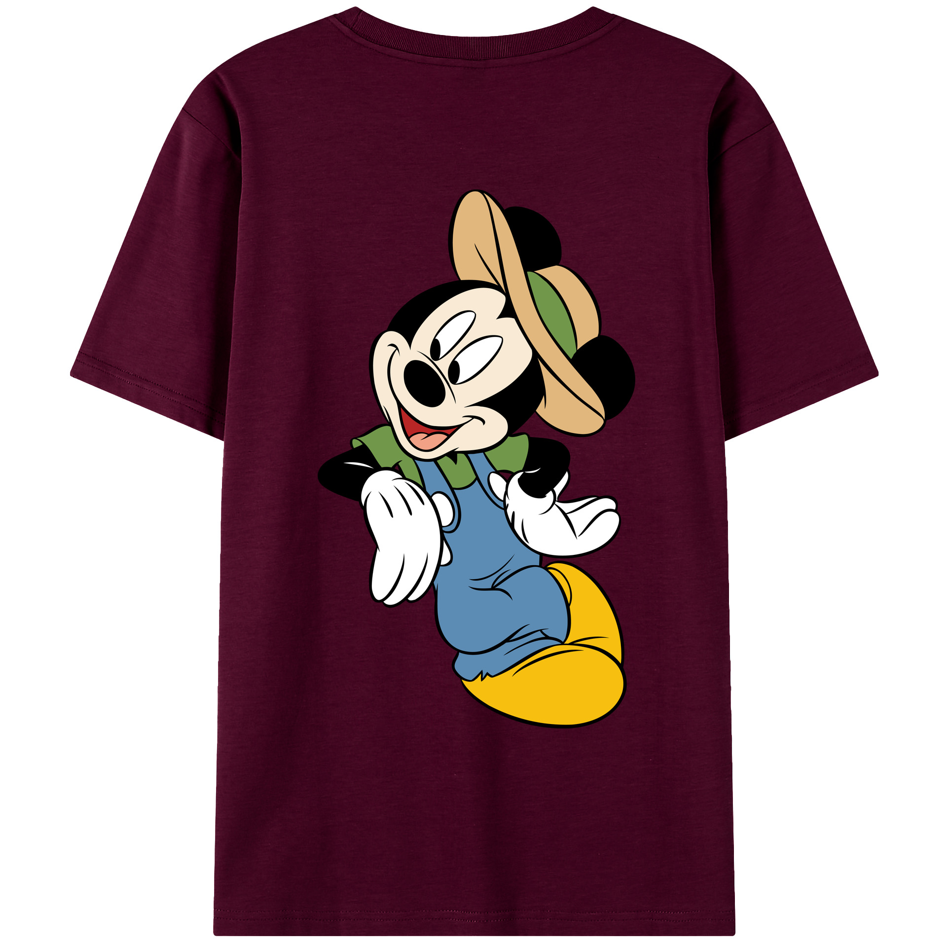 （画像用） ミッキーマウス Mickey Mouse レディース半袖Tシャツ(バックプリント)